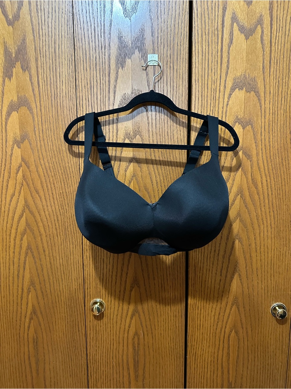 Cacique Lane Bryant Black Full Coverage T-Shirt Bra 44D Smooth Lightly Lined